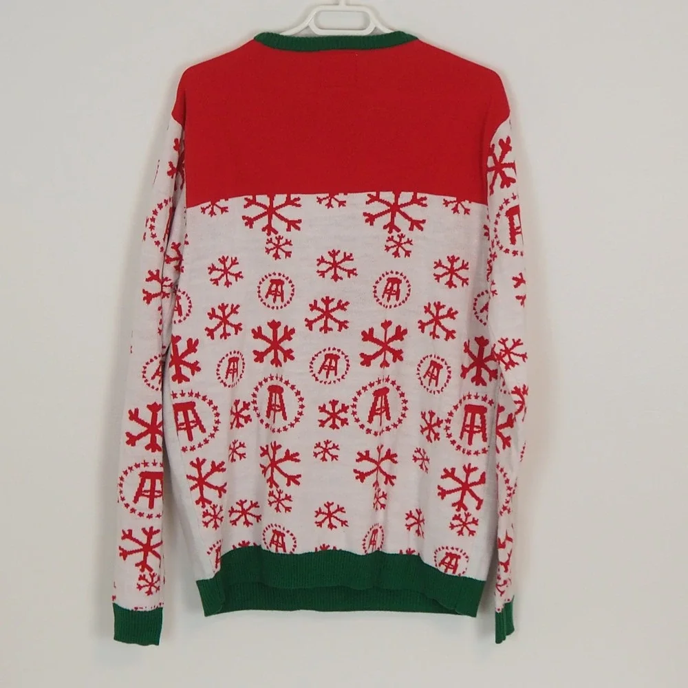 Barstool Sports Dave Portnoy One Bite Pizza Ugly Christmas Sweater‎ Men's Size L